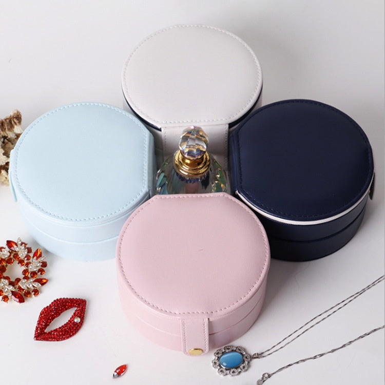 Circular jewelry storage box