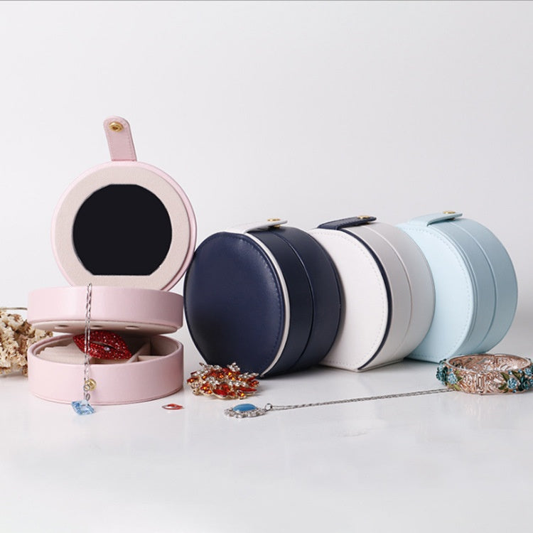 Circular jewelry storage box