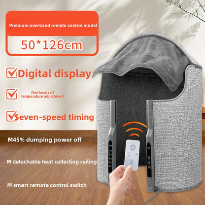 Circular warm foot warmer with a wraparound design