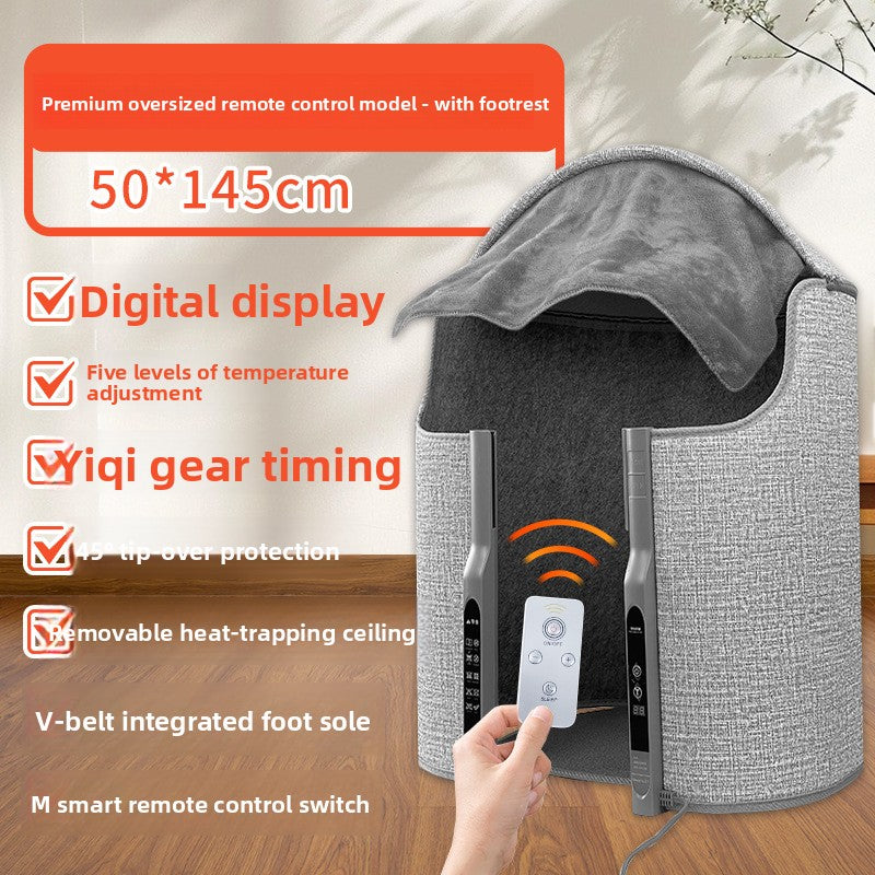 Circular warm foot warmer with a wraparound design