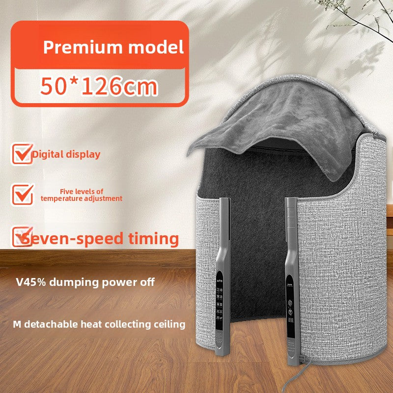Circular warm foot warmer with a wraparound design