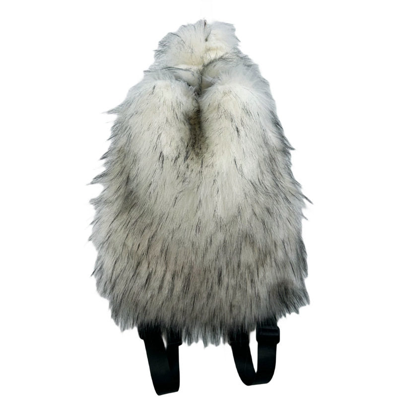 Ciseonik Hot-Selling School Bag, Fur Backpack, Women's Furry Bag, New Versatile Travel Plush Backpack