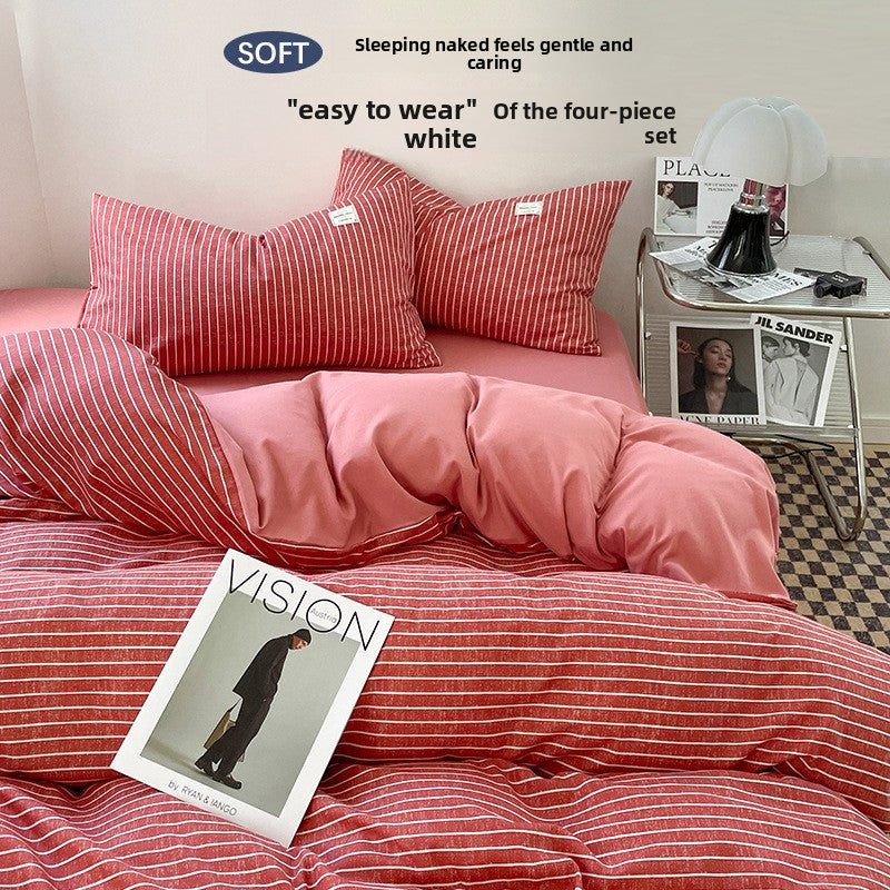 Class A Washed Cotton Bed Sheet Set