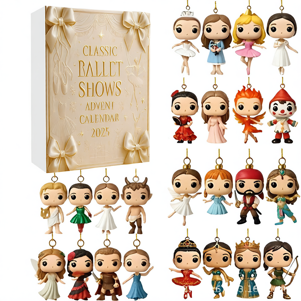 Classic Ballet Acrylic Advent Calendar Ornament