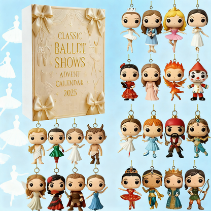 Classic Ballet Acrylic Advent Calendar Ornament