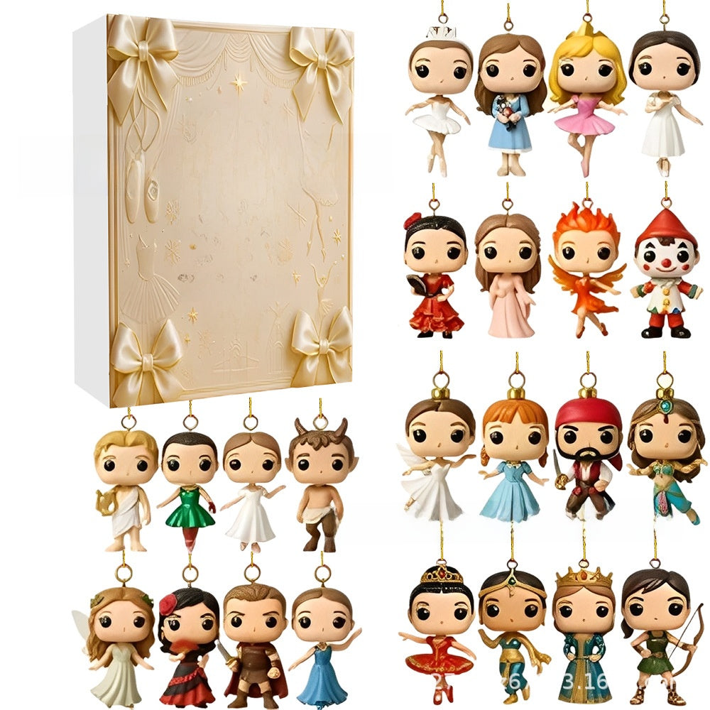 Classic Ballet Acrylic Advent Calendar Ornament