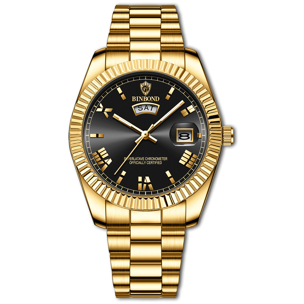 Classic Business Quartz Watch with Date Display