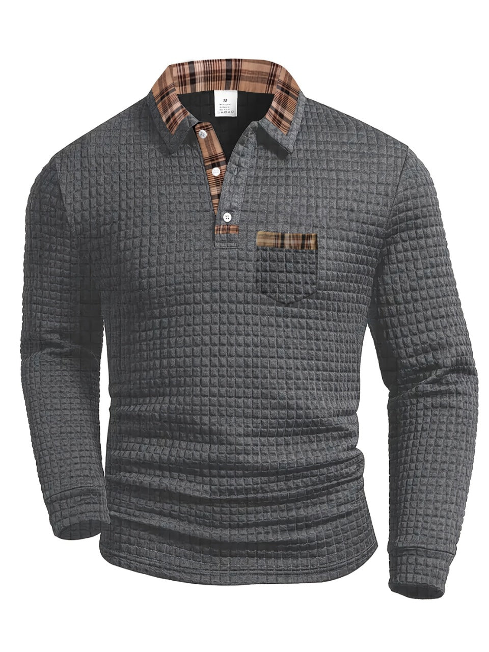 Classic Checkered Mens Polo Shirt