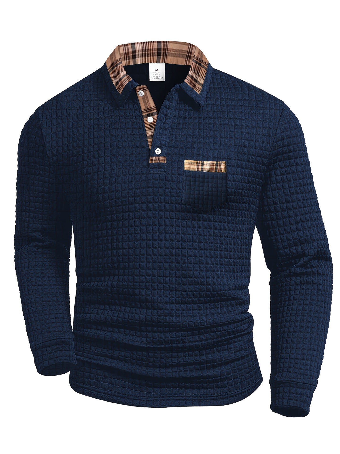 Classic Checkered Mens Polo Shirt