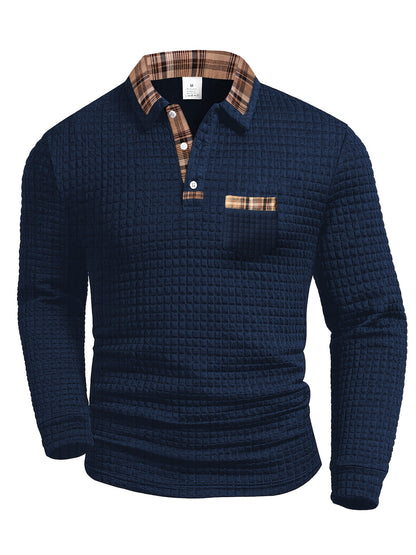 Classic Checkered Mens Polo Shirt