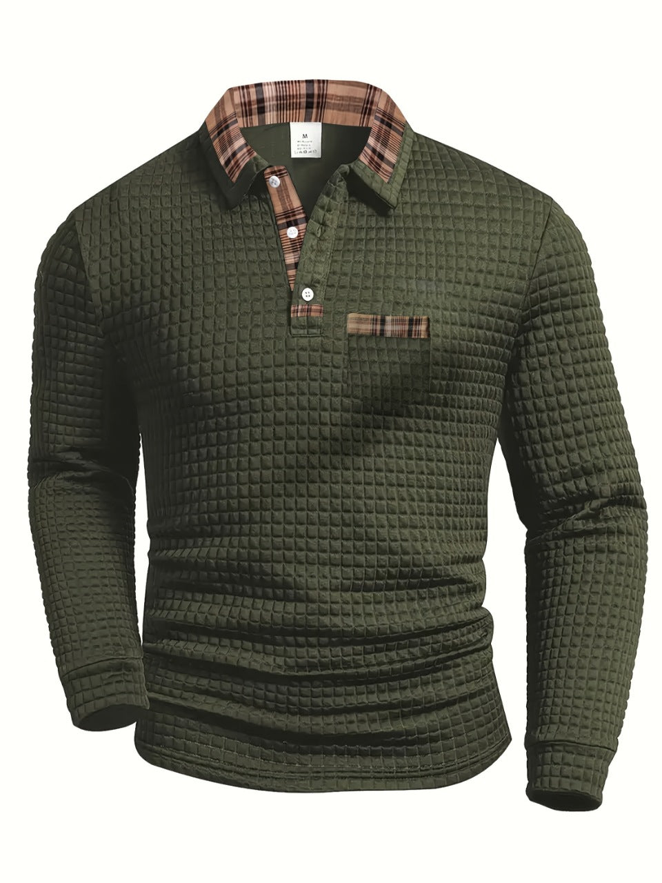 Classic Checkered Mens Polo Shirt