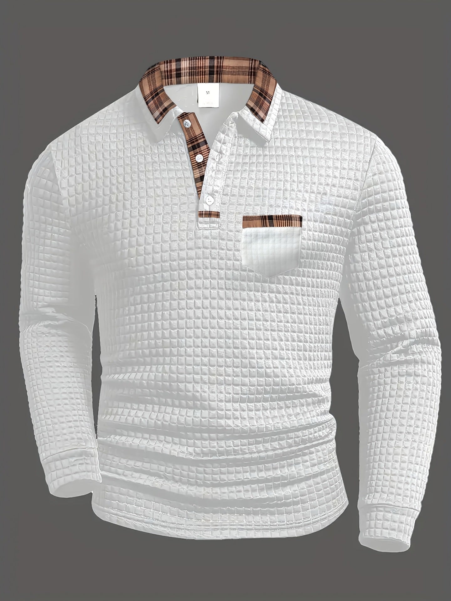Classic Checkered Mens Polo Shirt