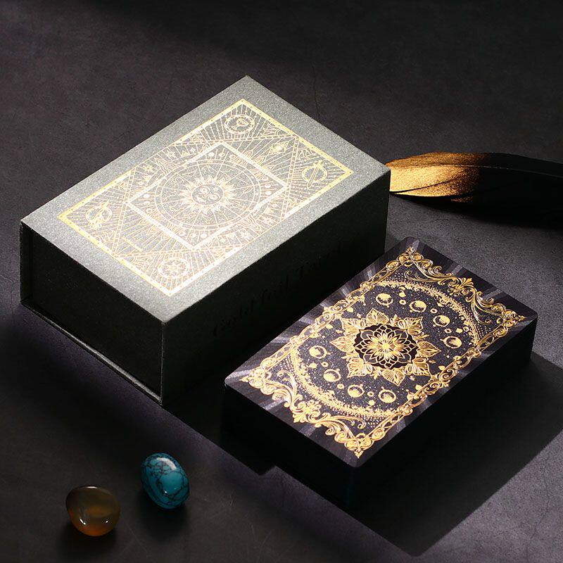 Classic Gold Foil Tarot Cards with Guide