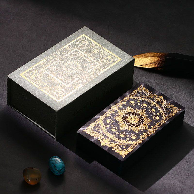 Classic Gold Foil Tarot Cards with Guide