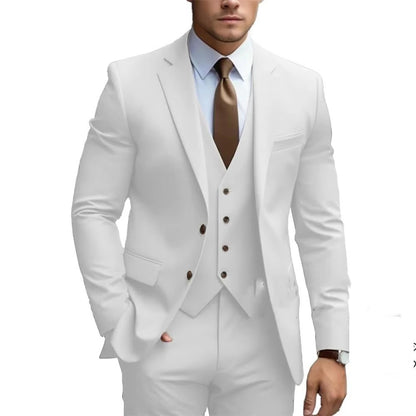 Classic Men's Three-Piece Suit Set for Formal Occasions