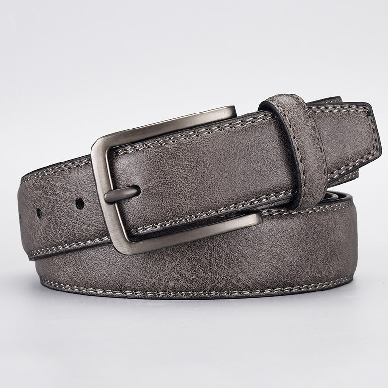 Classic Mens Pin Buckle Leather Belt