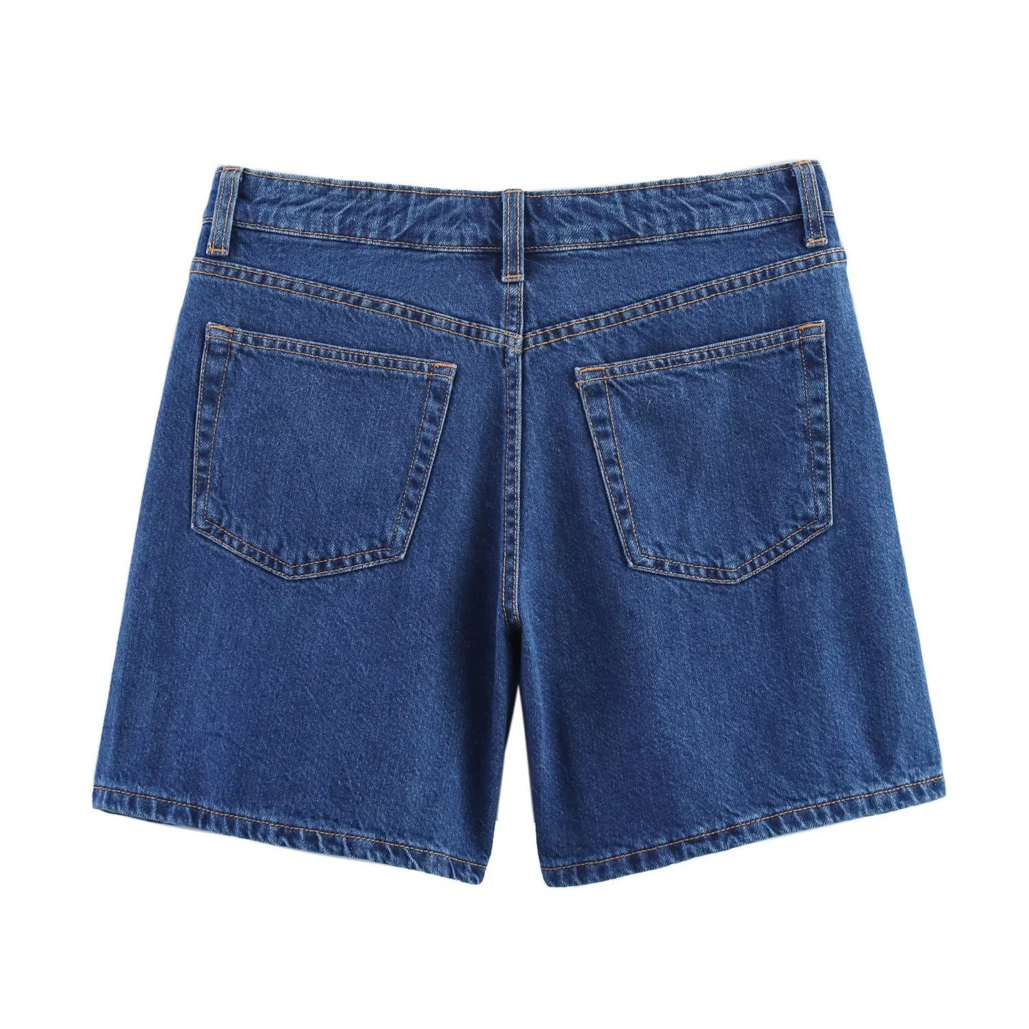 Classic Mid Waist Denim Shorts