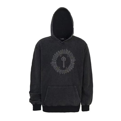 Classic rainbow gradient letter hoodie set