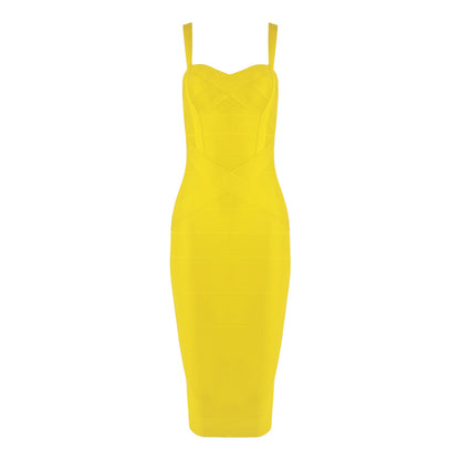 Classic Sexy Strap Bandage Long Dress