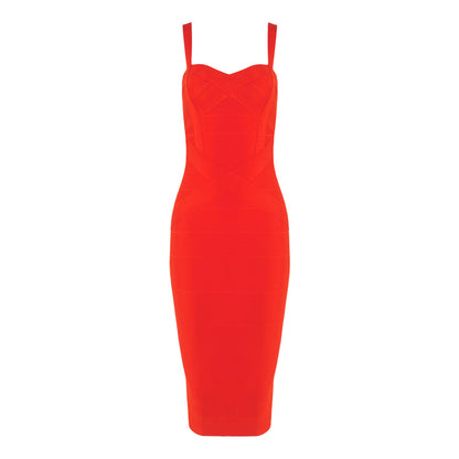 Classic Sexy Strap Bandage Long Dress