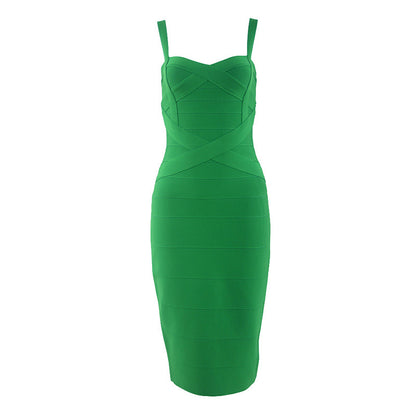 Classic Sexy Strap Bandage Long Dress