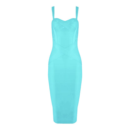 Classic Sexy Strap Bandage Long Dress