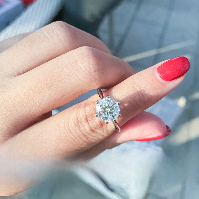 Classic Six-Claw Moissanite Ring