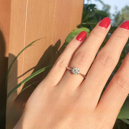 Classic Six-Claw Moissanite Ring