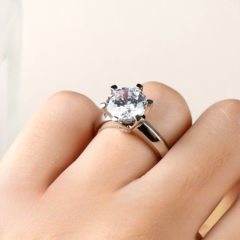 Classic Six-Claw Moissanite Ring