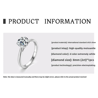 Classic Six-Claw Moissanite Ring