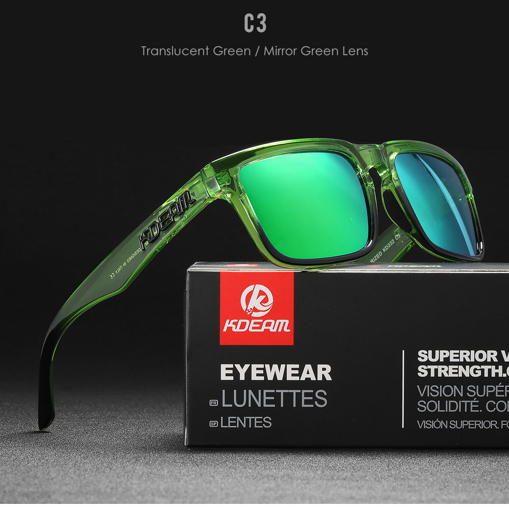 Classic Square Polarized Sunglasses for Outdoor Sports