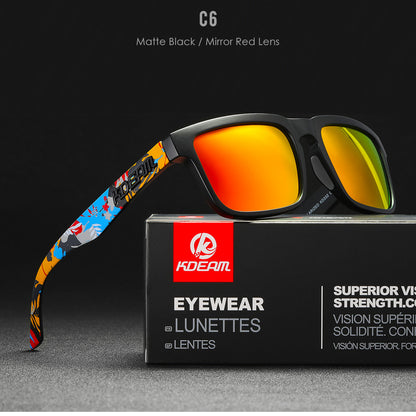 Classic Square Polarized Sunglasses for Outdoor Sports