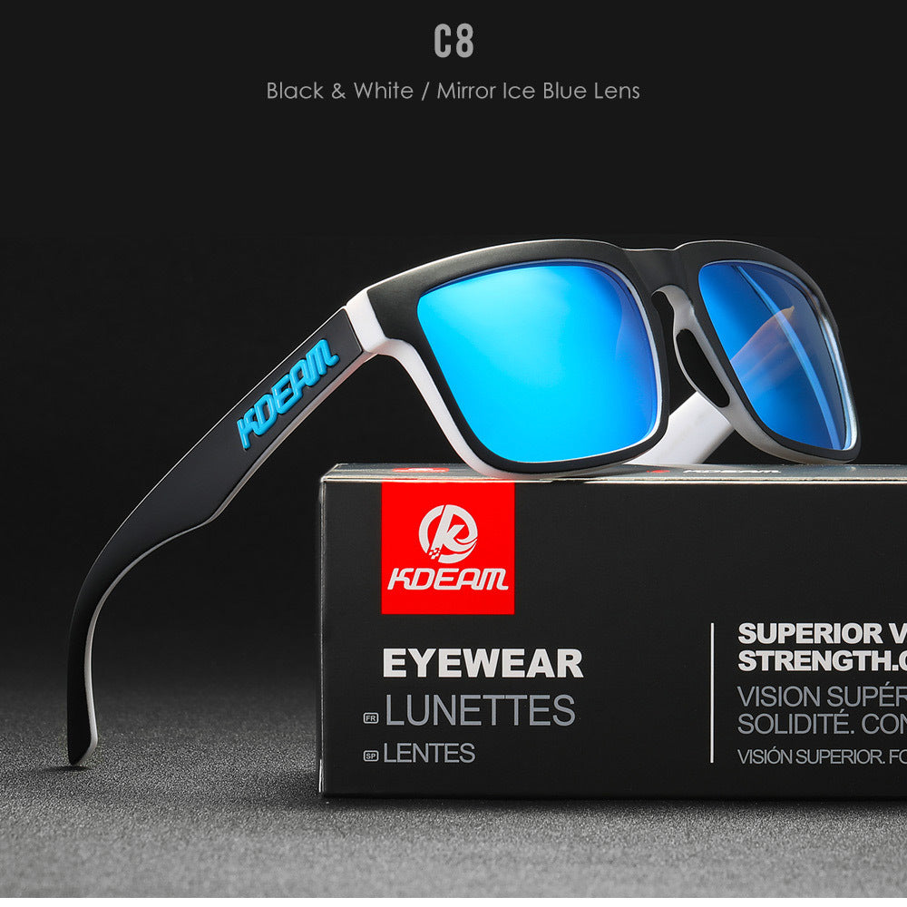 Classic Square Polarized Sunglasses for Outdoor Sports