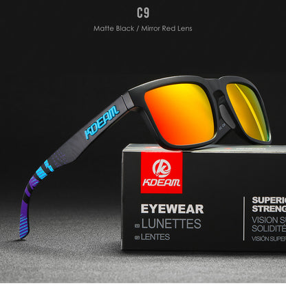 Classic Square Polarized Sunglasses for Outdoor Sports