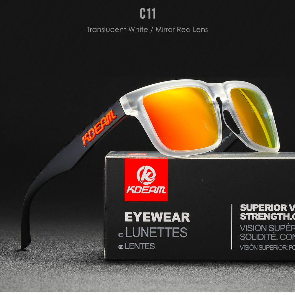 Classic Square Polarized Sunglasses for Outdoor Sports