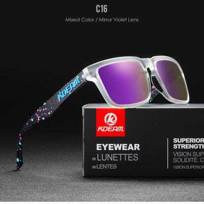 Classic Square Polarized Sunglasses for Outdoor Sports
