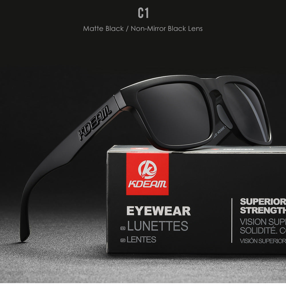 Classic Square Polarized Sunglasses for Outdoor Sports