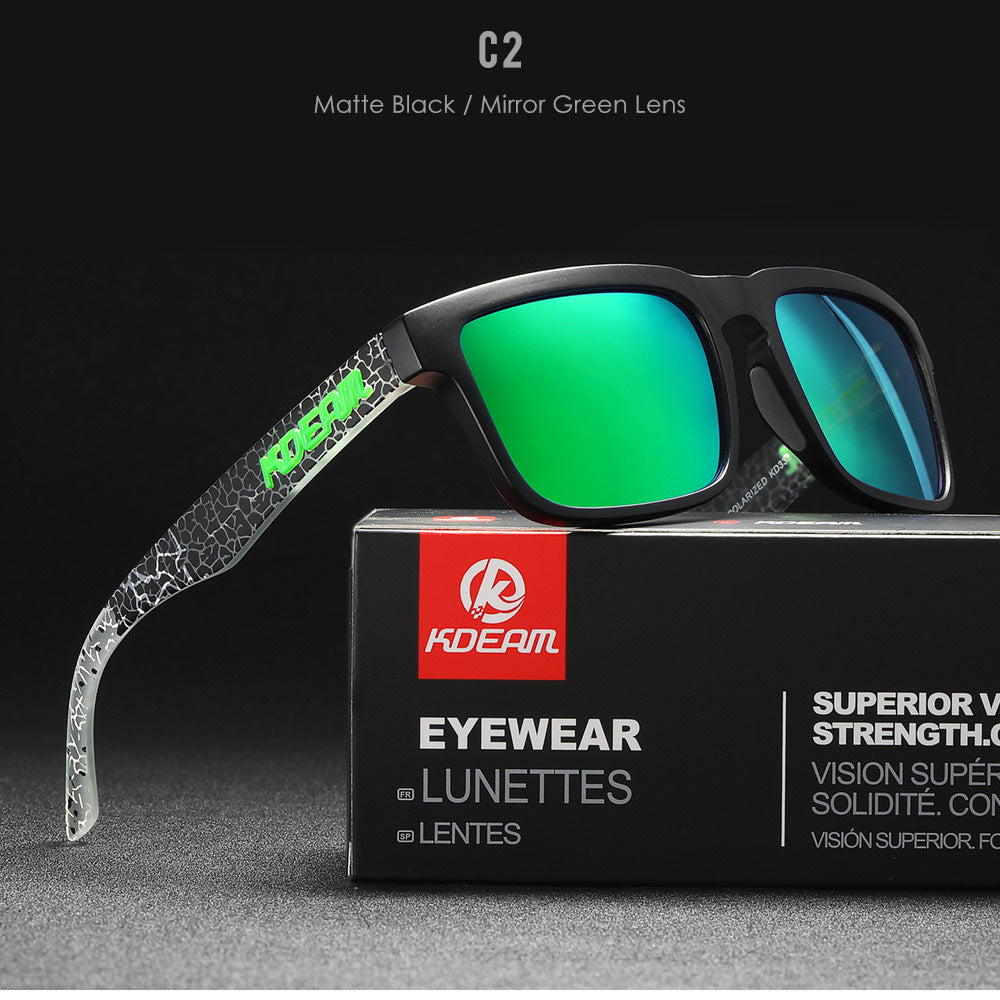 Classic Square Polarized Sunglasses for Outdoor Sports
