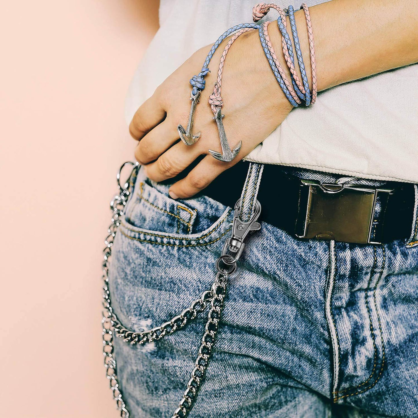 Classic Stainless Steel Key Chain Fashion Accessory