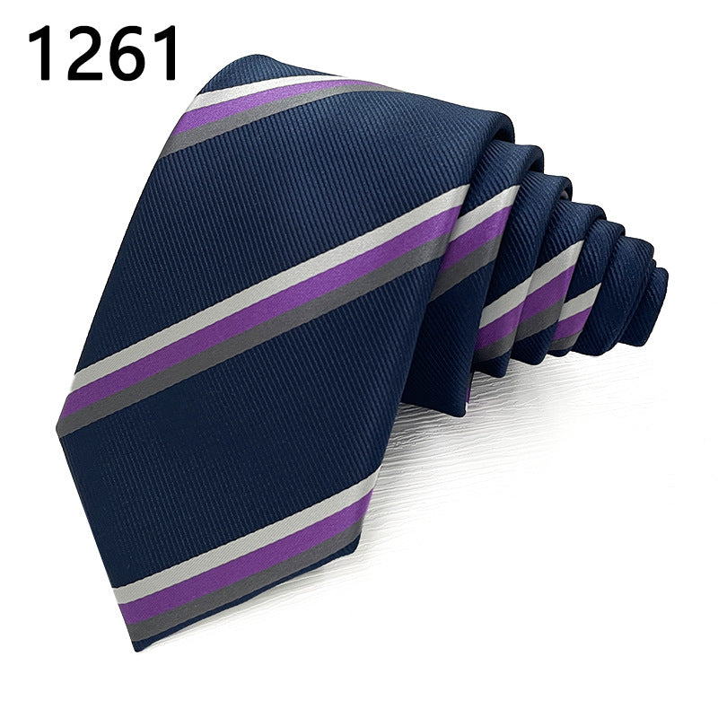Classic Striped Polyester Tie
