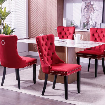 Classic velvet dining chair