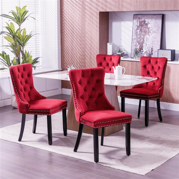 Classic velvet dining chair