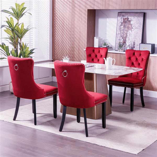 Classic velvet dining chair