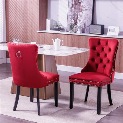 Classic velvet dining chair