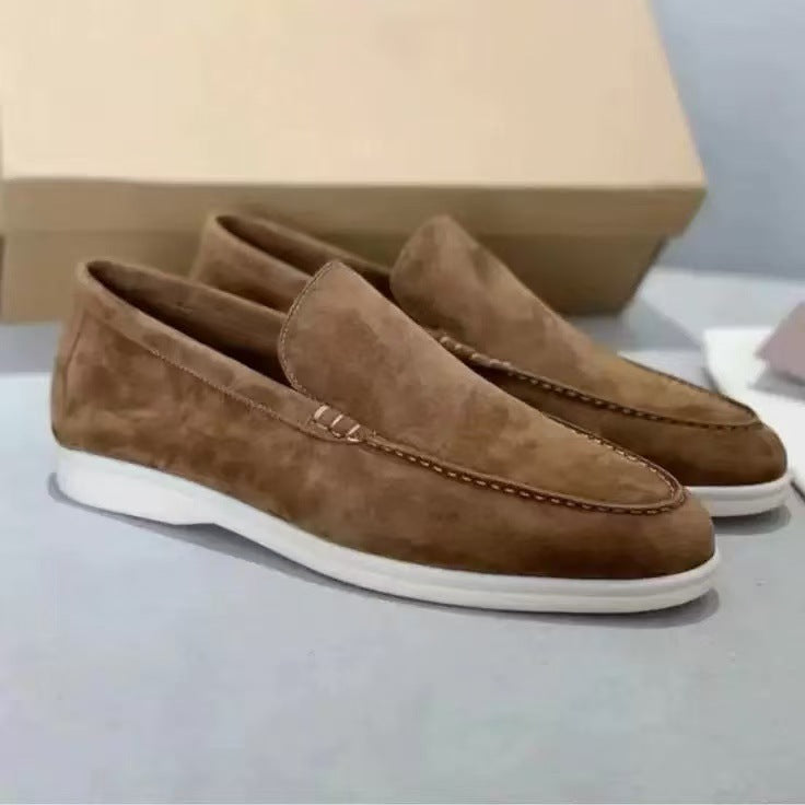 Classic Vintage Mens Loafers Flat Casual Shoes