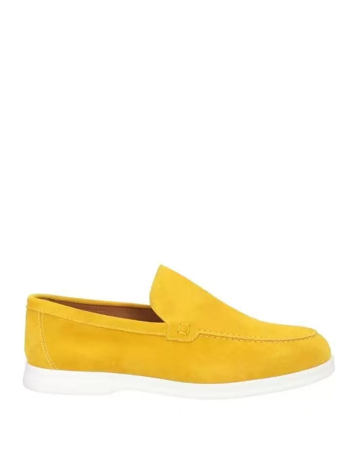 Classic Vintage Mens Loafers Flat Casual Shoes
