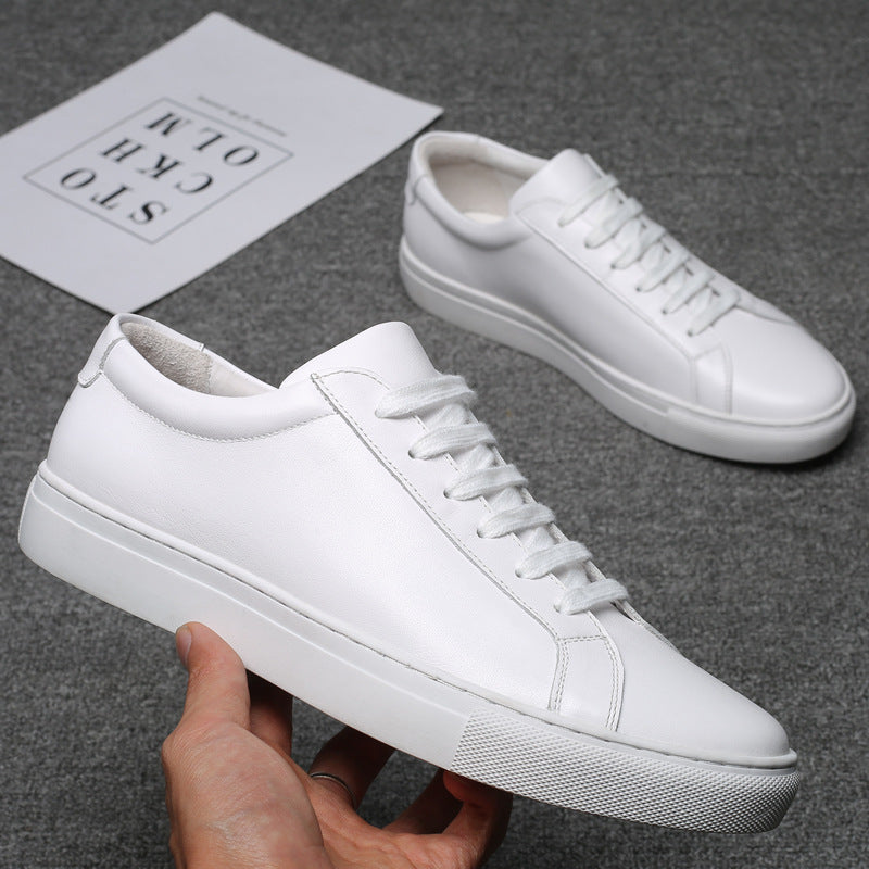 Classic White Leather Casual Sneakers