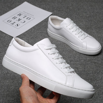 Classic White Leather Casual Sneakers