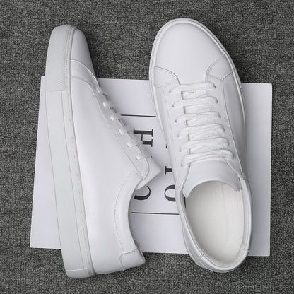 Classic White Leather Casual Sneakers
