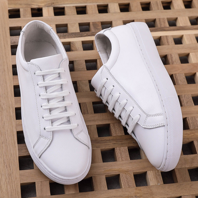 Classic White Leather Casual Sneakers